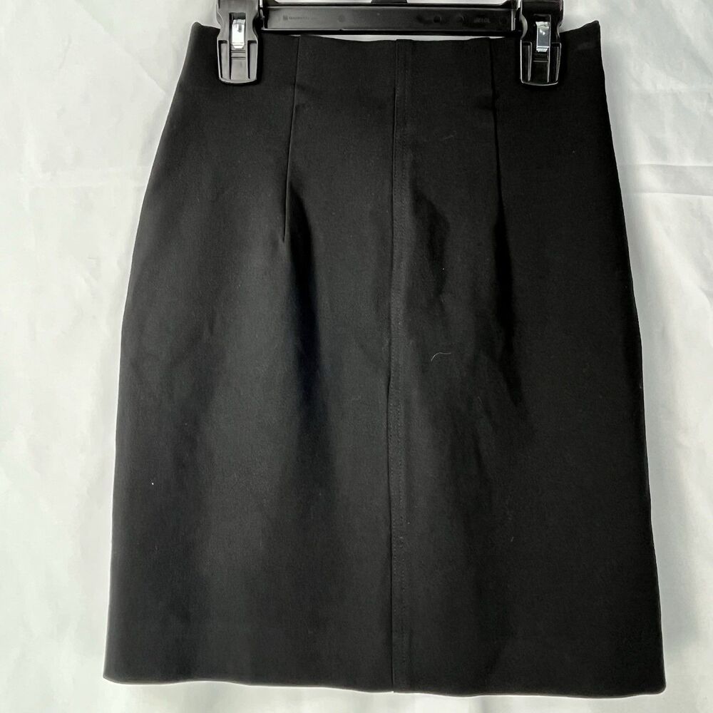 Black A Line Mini Skirt Women XS Stretch Pull On Minimalist - Picture 8 of 9